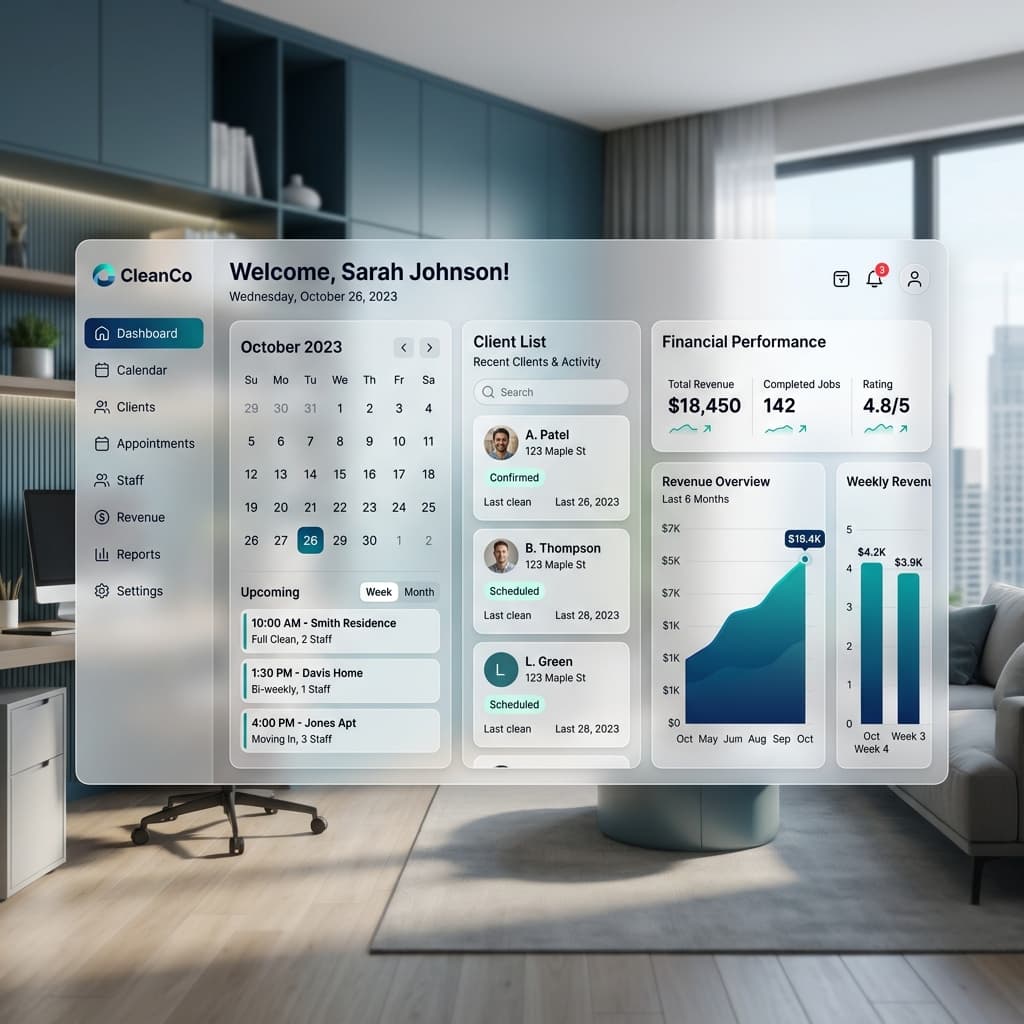 NexaSphere Clean Dashboard Interface
