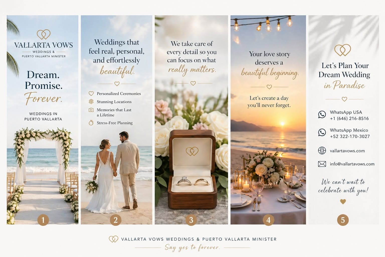 Vallarta Vows wedding story campaign sequence